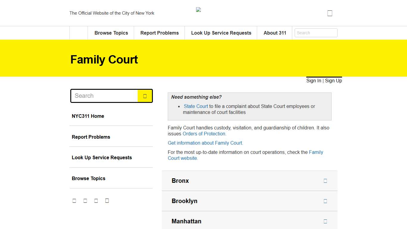 Family Court · NYC311